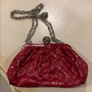 Brighton Clutch in Red Patent